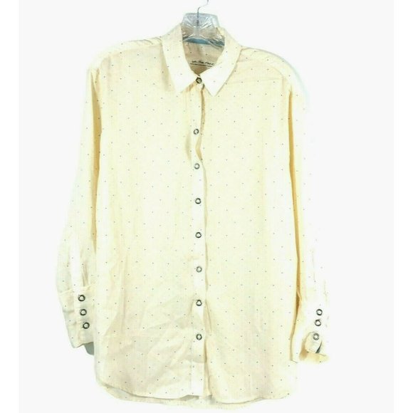 ✅️ Free People All Smiles Button Front Shirt XS Ivory - Picture 1 of 11